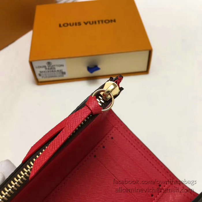 Louis Vuitton Monogram Canvas Victorine Wallet Red M41938