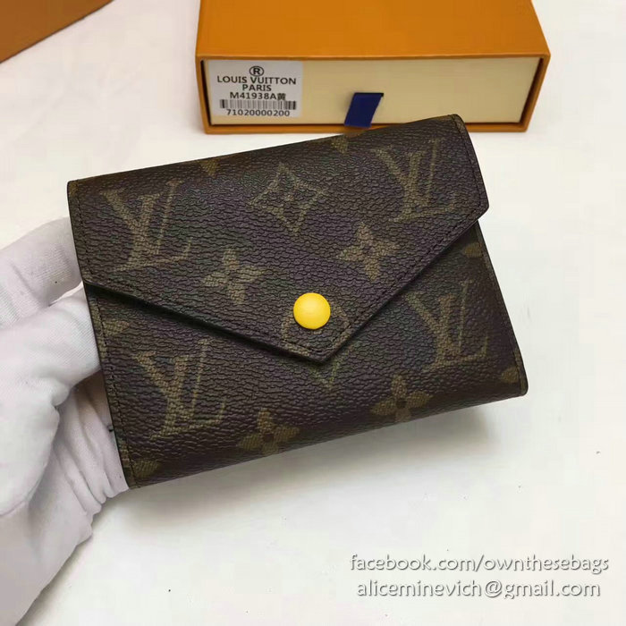 Louis Vuitton Monogram Canvas Victorine Wallet Yellow M41938