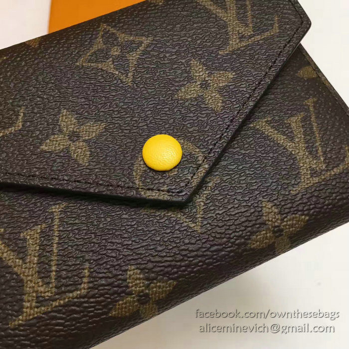 Louis Vuitton Monogram Canvas Victorine Wallet Yellow M41938