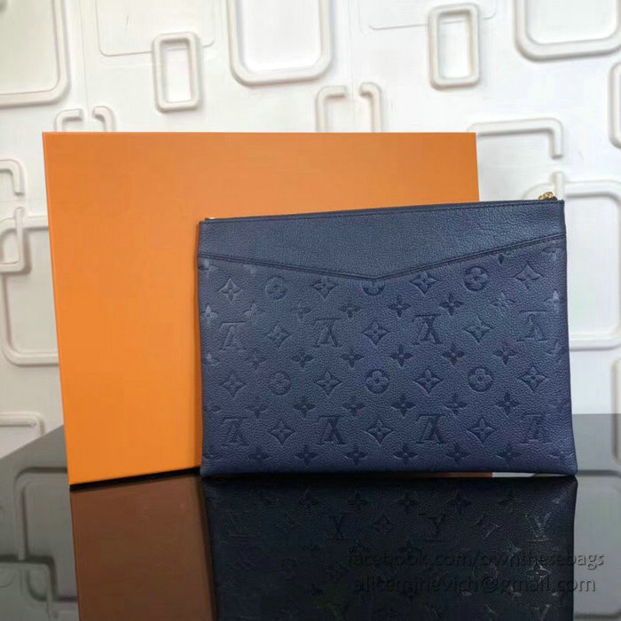 Louis Vuitton Monogram Empreinte Daily Pouch Blue M62938