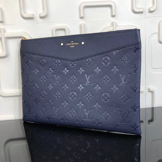 Louis Vuitton Monogram Empreinte Daily Pouch Blue M62938