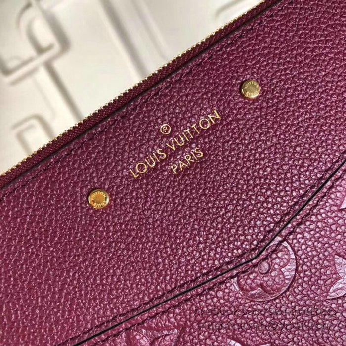 Louis Vuitton Monogram Empreinte Daily Pouch Burgundy M62938