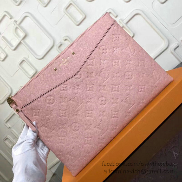 Louis Vuitton Monogram Empreinte Daily Pouch Pink M62938