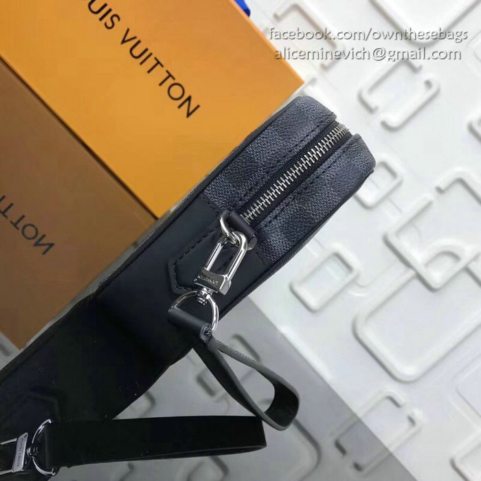 Louis Vuitton Damier Graphite Canvas Clutch N41663