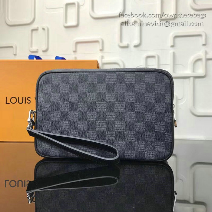 Louis Vuitton Damier Graphite Canvas Clutch N41663