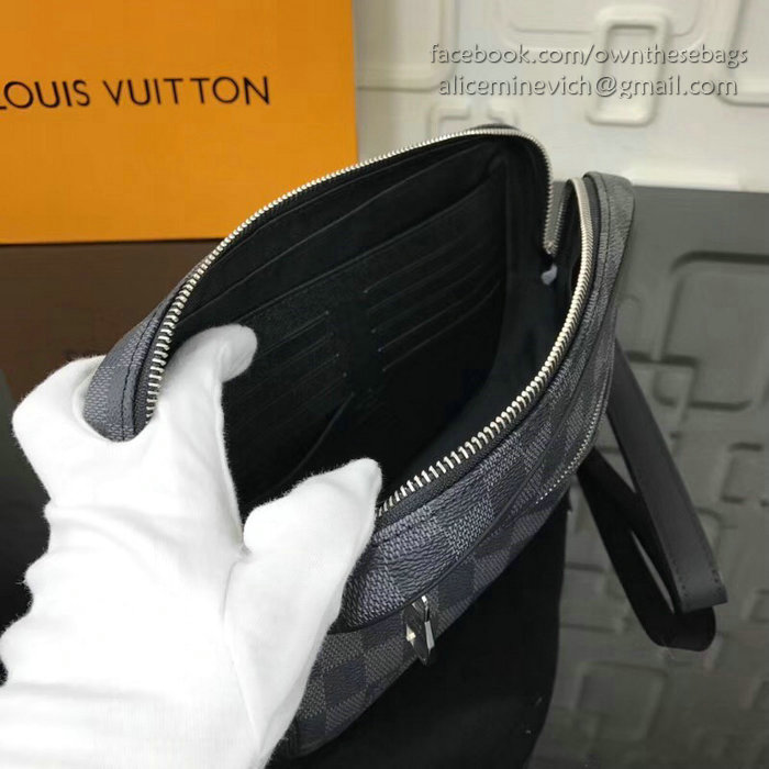 Louis Vuitton Damier Graphite Canvas Clutch N41663