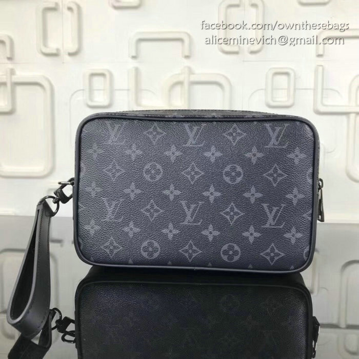 Louis Vuitton Monogram Eclipse Canvas Clutch N41663