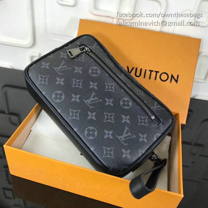 Louis Vuitton Monogram Eclipse Canvas Clutch N41663