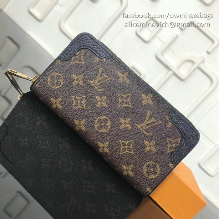 Louis Vuitton Monogram Canvas Zippy Wallet Retiro Noir M61187