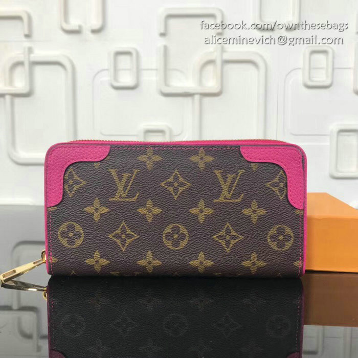 Louis Vuitton Monogram Canvas Zippy Wallet Retiro Rose M61187