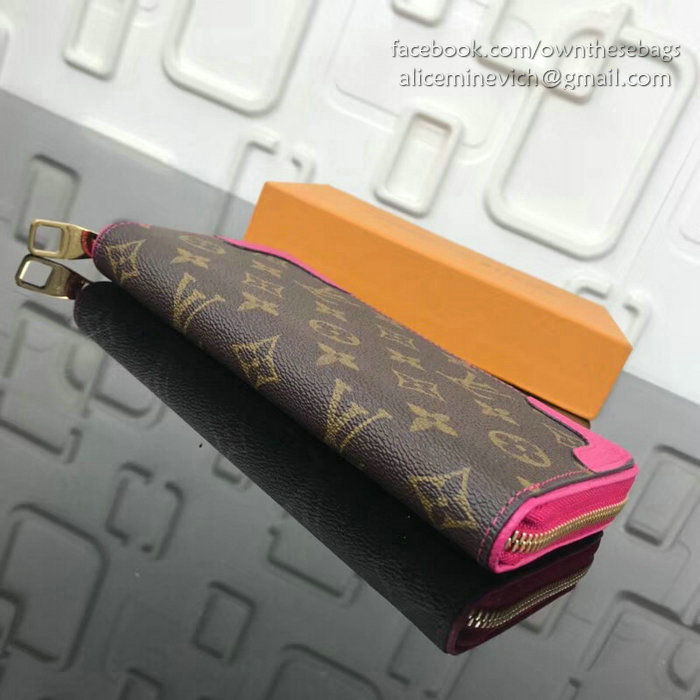 Louis Vuitton Monogram Canvas Zippy Wallet Retiro Rose M61187