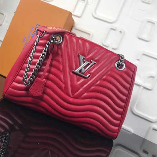 Louis Vuitton New Wave Chain Tote Red M51496