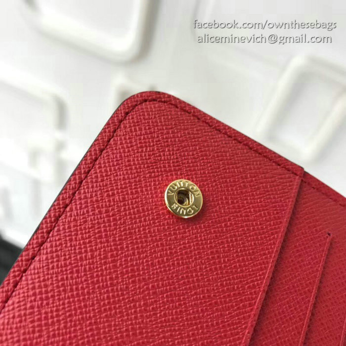 Louis Vuitton Portefeiulle Ansoritto Wallet Red M66701