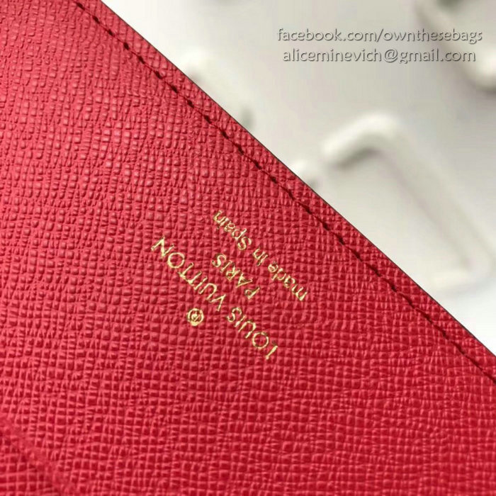 Louis Vuitton Portefeiulle Ansoritto Wallet Red M66701