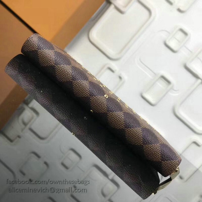 Louis Vuitton Damier Ebene Canvas Zippy Wallet N60015