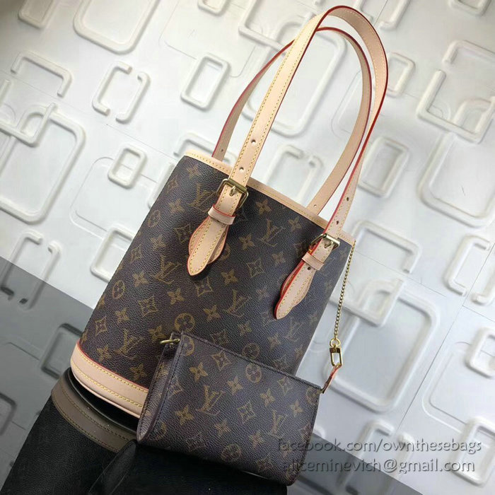 Louis Vuitton Monogram Canvas Petit Bucket Bag M42236