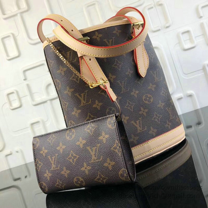 Louis Vuitton Monogram Canvas Petit Bucket Bag M42236