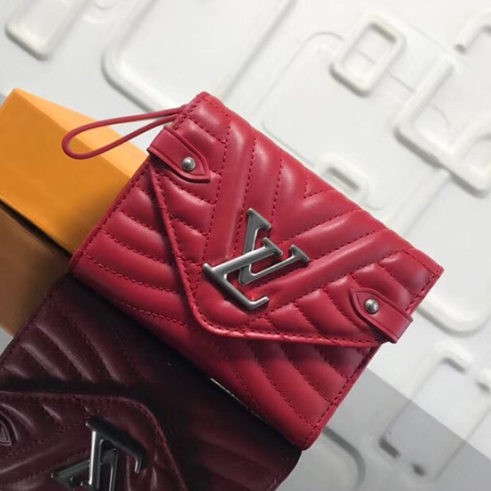 Louis Vuitton New Wave Compact Wallet Red M63428