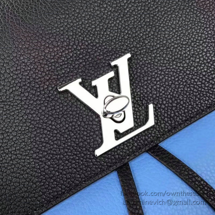 Louis Vuitton Soft Calfskin Lockme Backpack Blue M41817