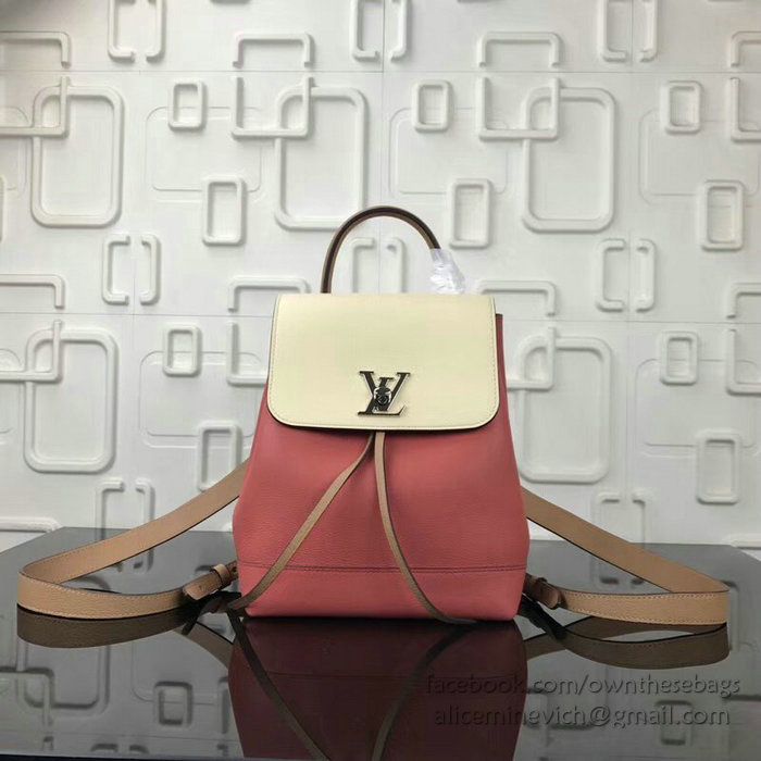 Louis Vuitton Soft Calfskin Lockme Backpack Creme M41817