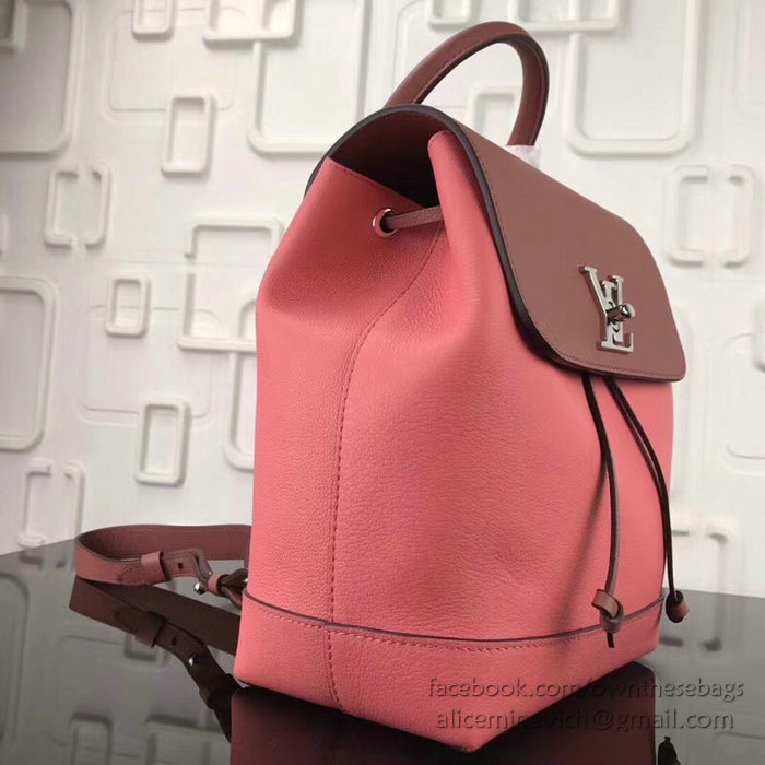 Louis Vuitton Soft Calfskin Lockme Backpack Vieux Rose M41817