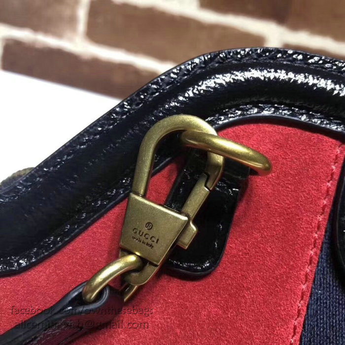 Gucci RE(BELLE) Suede Small Shoulder Bag Red 524620