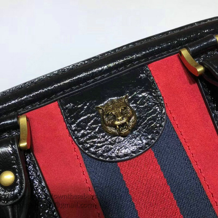 Gucci Re(Belle) Suede Large Top Handle Bag Red 515937