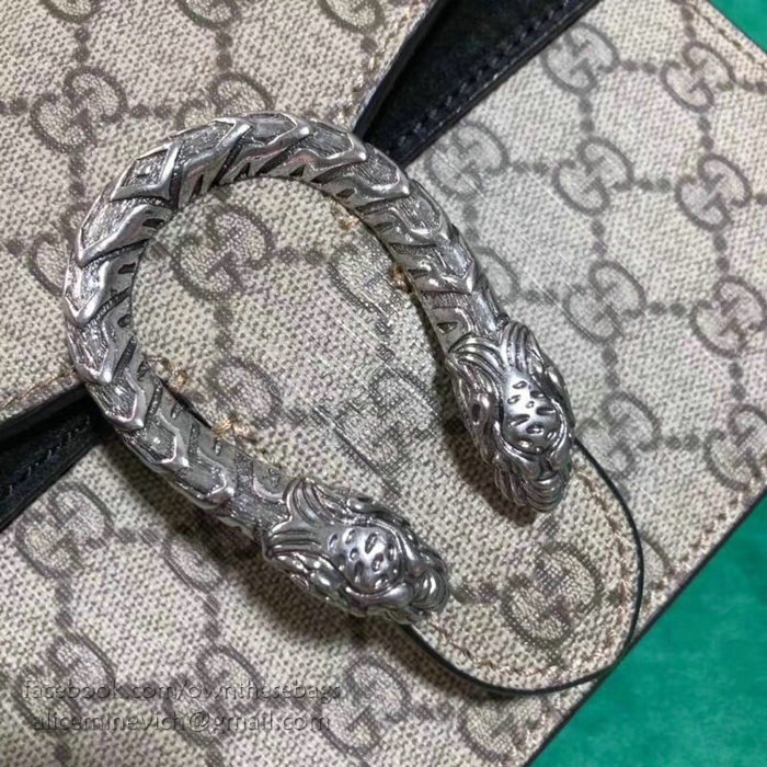 Gucci Dionysus GG Supreme Mini Bag Black 421970