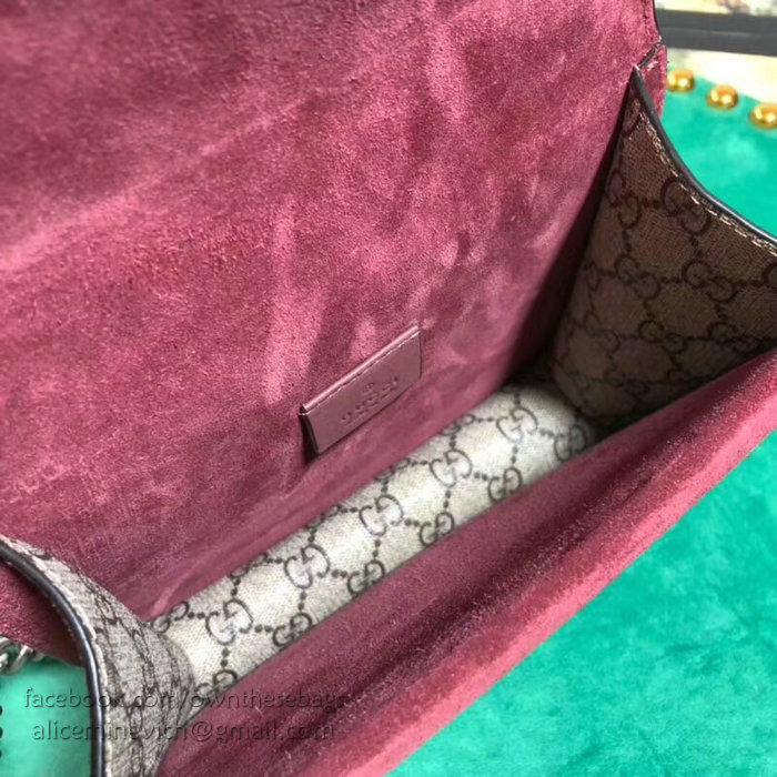 Gucci Dionysus GG Supreme Mini Bag Burgundy 421970