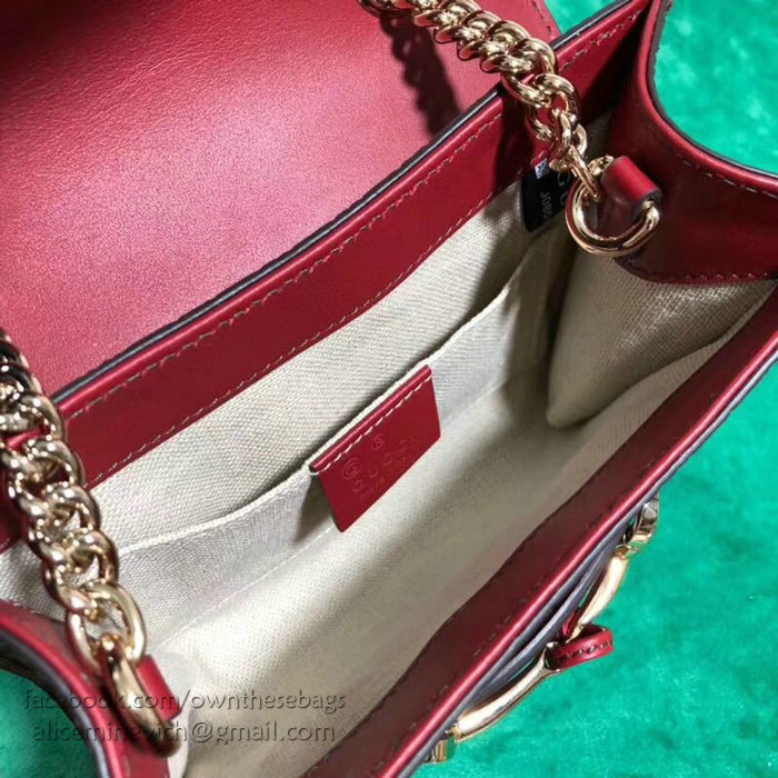 Gucci GG Guccissima Leather Mini Emily Crossbody Bag Red 449636