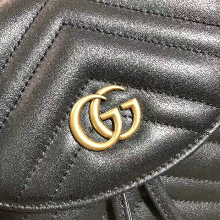 Gucci GG Marmont Matelasse Backpack Black 528129