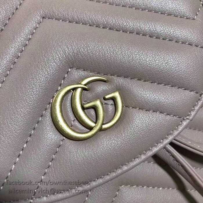 Gucci GG Marmont Matelasse Backpack Nude 528129