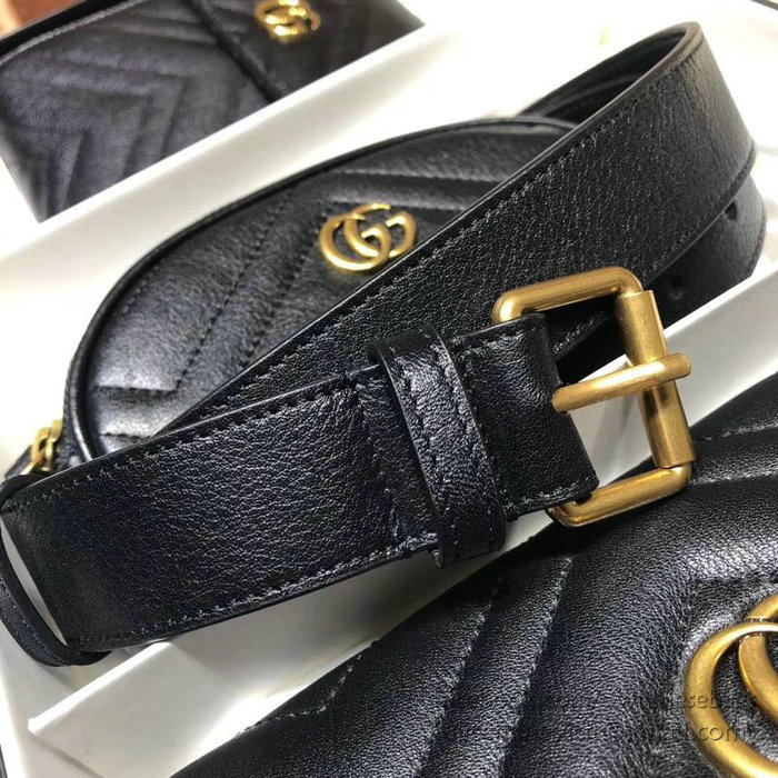 Gucci GG Marmont Matelasse Belt Bag Black 524597