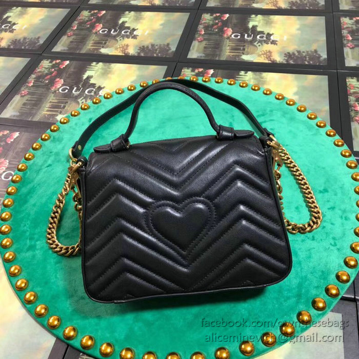 Gucci GG Marmont Mini Top Handle Bag Black 547260