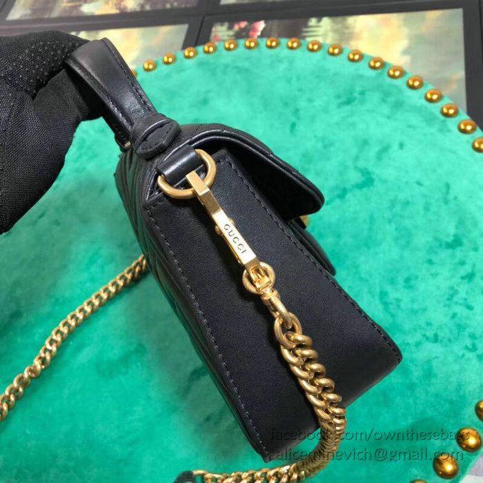 Gucci GG Marmont Mini Top Handle Bag Black 547260