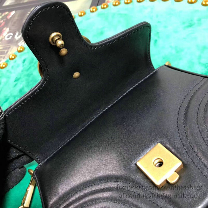 Gucci GG Marmont Mini Top Handle Bag Black 547260