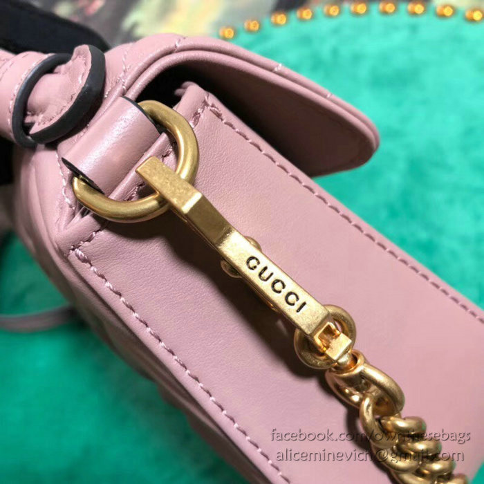 Gucci GG Marmont Mini Top Handle Bag Pink 547260