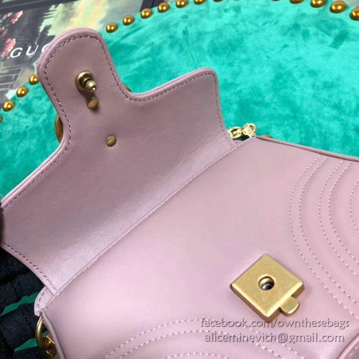 Gucci GG Marmont Mini Top Handle Bag Pink 547260