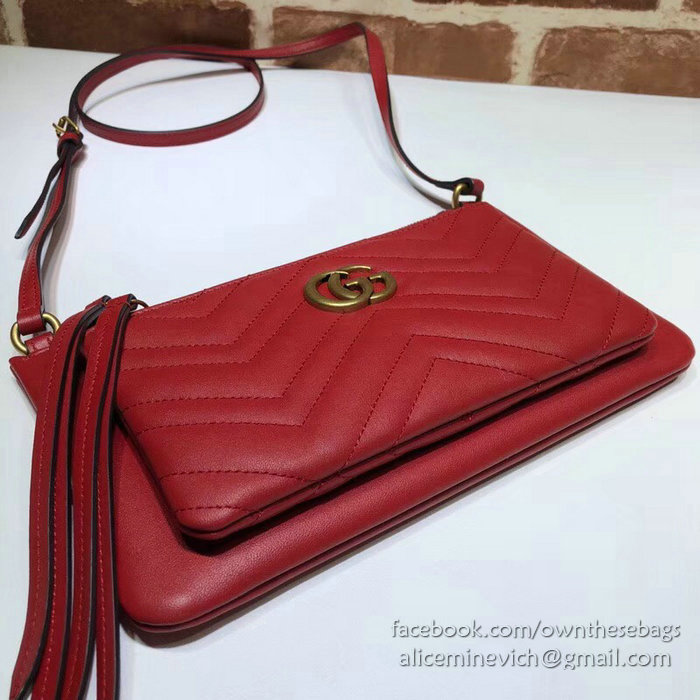 Gucci GG Marmont Shoulder Bag Red 453878