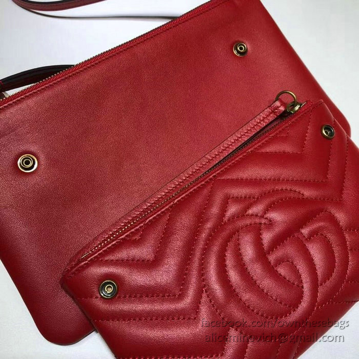 Gucci GG Marmont Shoulder Bag Red 453878