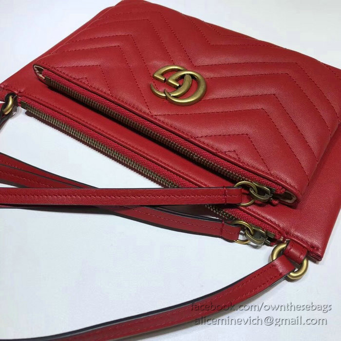 Gucci GG Marmont Shoulder Bag Red 453878