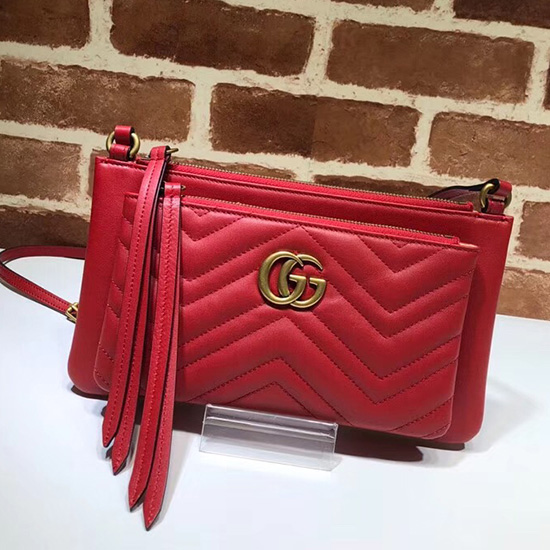 Gucci GG Marmont Shoulder Bag Red 453878