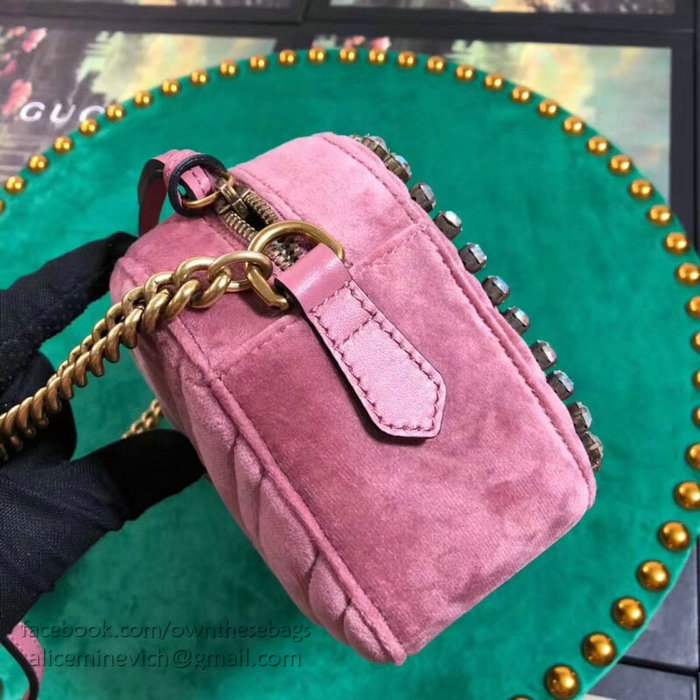 Gucci GG Marmont Small Shoulder Bag Pink 447632