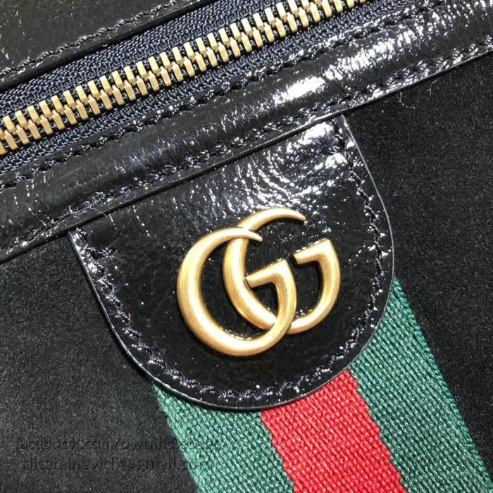 Gucci Leather Shoulder Bag Black 523658