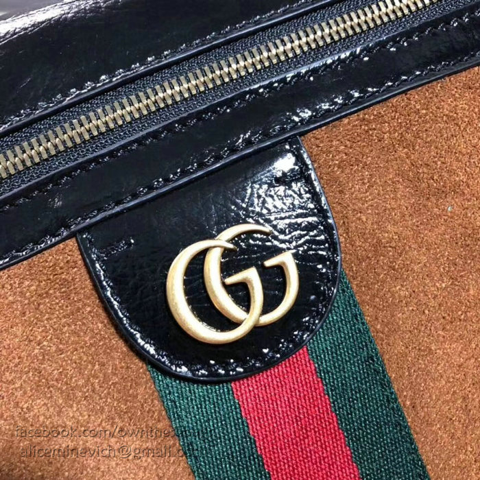 Gucci Leather Shoulder Bag Brown 523658