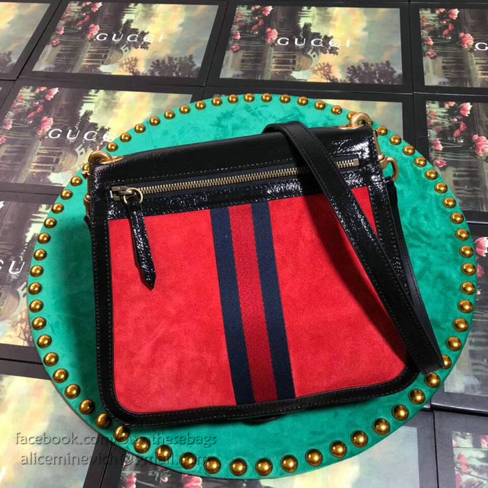 Gucci Leather Shoulder Bag Red 523658