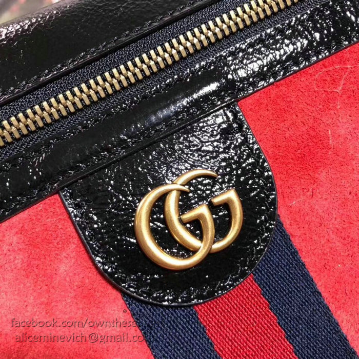 Gucci Leather Shoulder Bag Red 523658