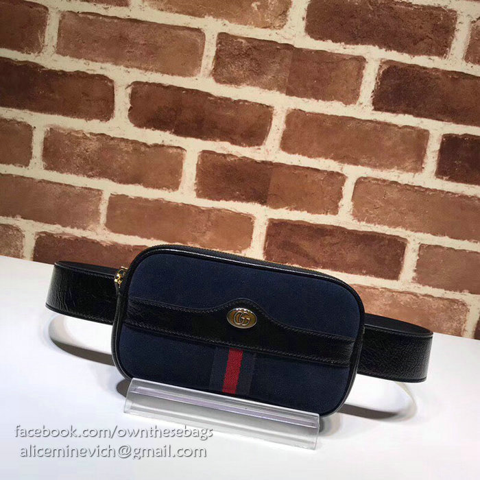 Gucci Ophidia Suede Belted Iphone Case Blue 519308