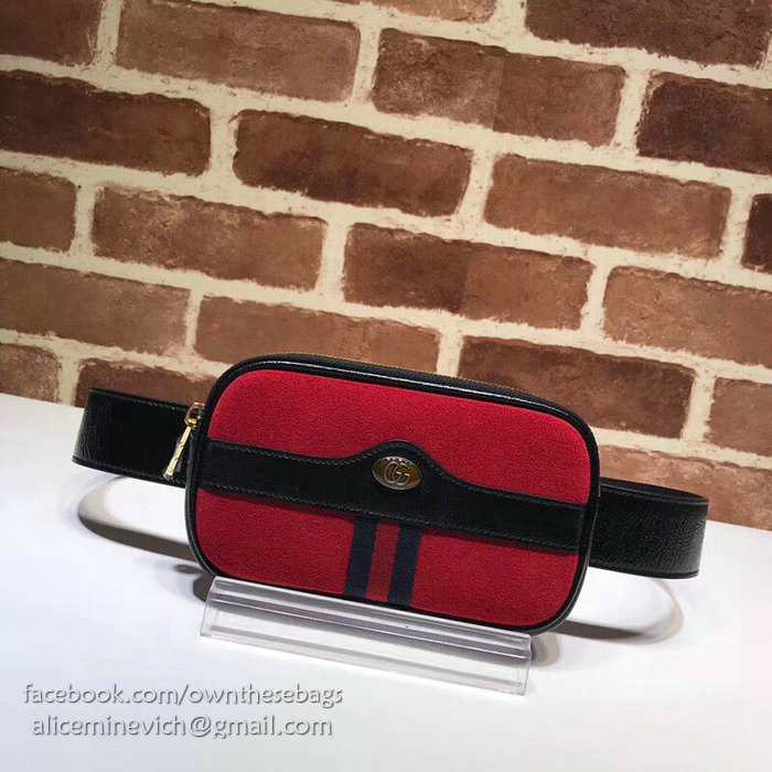 Gucci Ophidia Suede Belted Iphone Case Red 519308