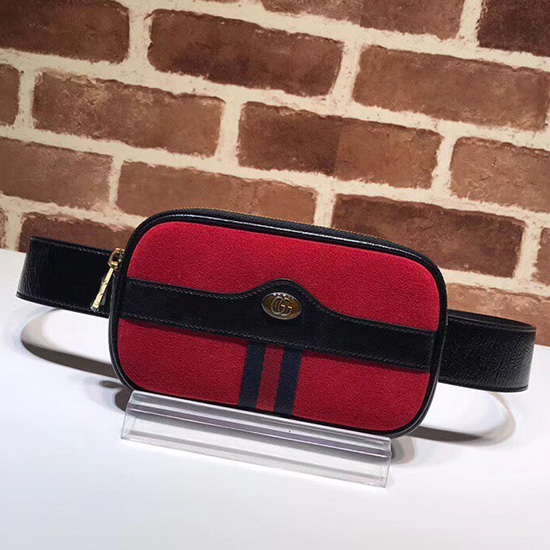 Gucci Ophidia Suede Belted Iphone Case Red 519308